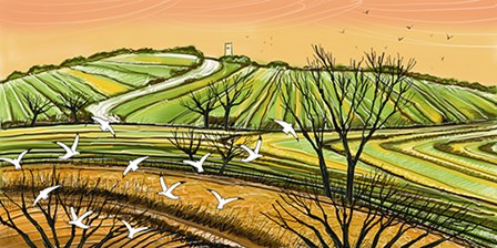 Hills and Trees by Stuart Roy art print