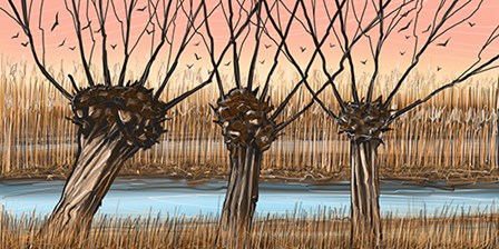 Trees and Reeds by Stuart Roy art print