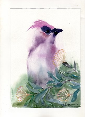 Purple Bird by Olga Shefranov art print