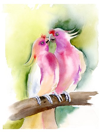 Tropical Birds by Olga Shefranov art print
