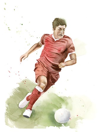Soccer Player by Olga Shefranov art print