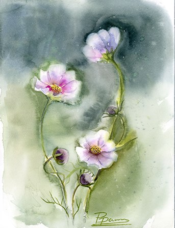 Purple Flowers II by Olga Shefranov art print