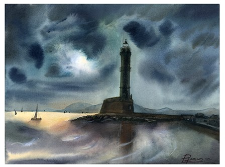 Lighthouse by Olga Shefranov art print