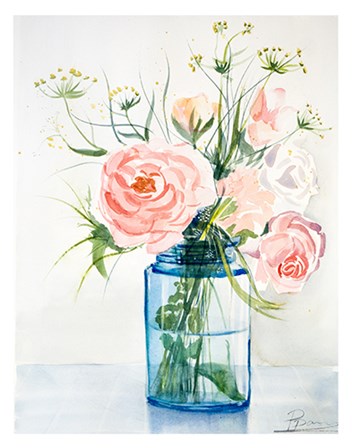 Pink Roses by Olga Shefranov art print