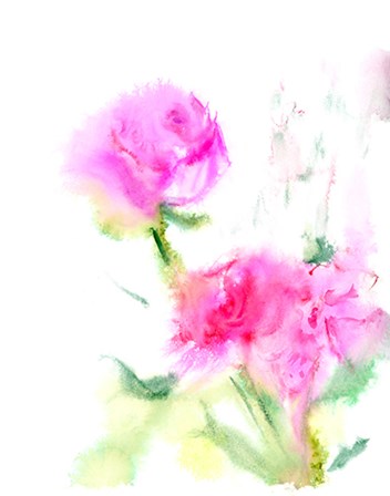 Pink Flowers by Olga Shefranov art print