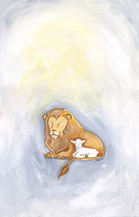 Lion and Lamb by Molly Susan Strong art print