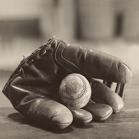 Ball in Mitt by Yellow Caf&#233; art print