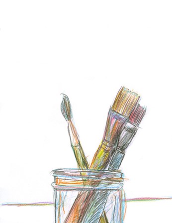 Paintbrushes by Yellow Caf&#233; art print