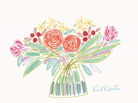 February Bouquet by Kait Roberts art print