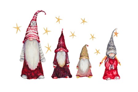 Gnome Family by Janice Gaynor art print