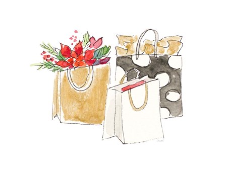 Holiday Shopping Bags I by Lanie Loreth art print