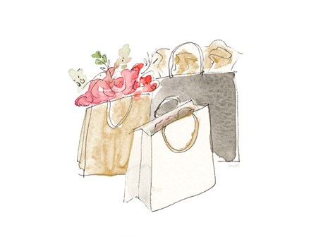 Holiday Shopping Bags II by Lanie Loreth art print