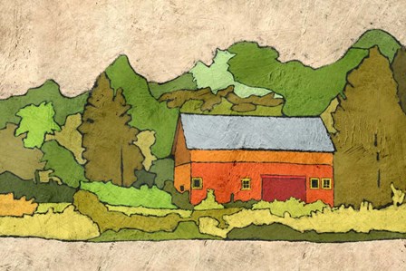 Cabin in the Green Forest by Ynon Mabat art print