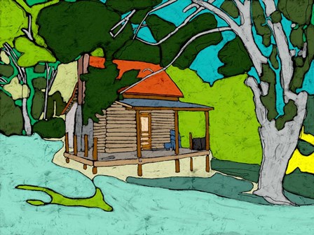 Cabin in the Woods by Ynon Mabat art print