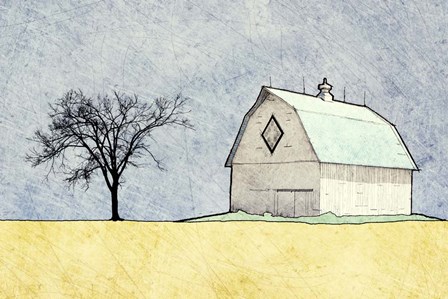 Daytime Farm Scene by Ynon Mabat art print