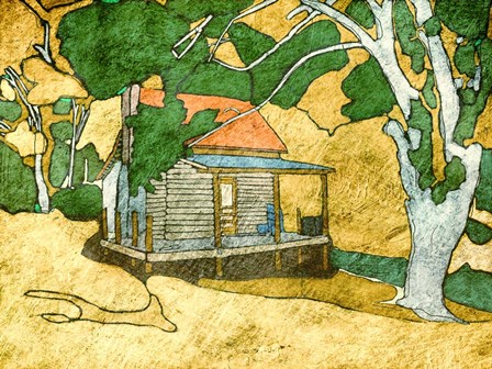 Forest Cabin by Ynon Mabat art print