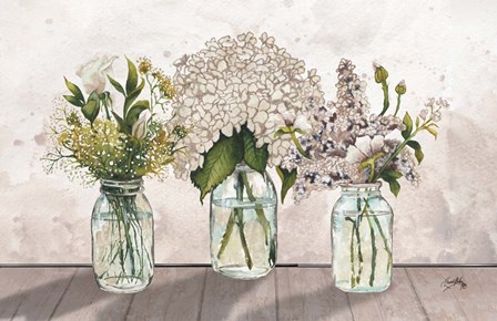 Jars of Wildflowers by Elizabeth Medley art print