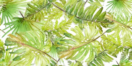New Green Scattered Palms by Patricia Pinto art print