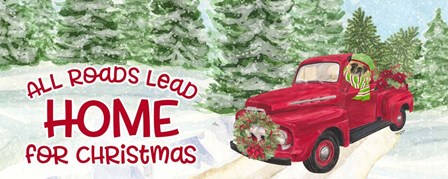 Dog Days of Christmas - Roads Lead Home by Tara Reed art print