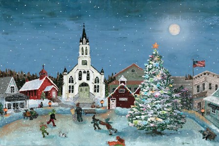 Christmas Scene-Moon by Marie-Elaine Cusson art print