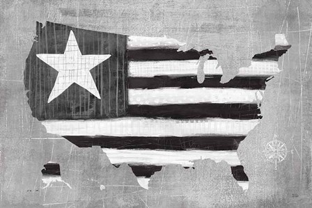 See the USA Americana BW by Melissa Averinos art print