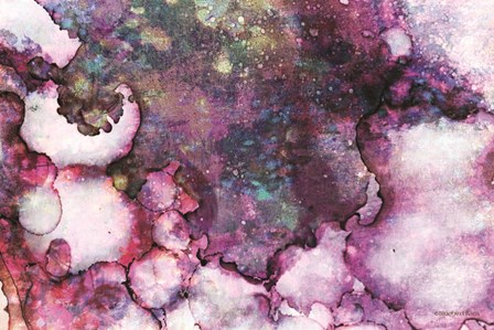 Abstract Violet Ink Wash by Bluebird Barn art print