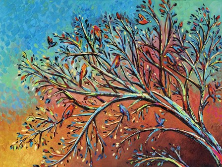 Sunrise Treetop Birds I by Carolee Vitaletti art print