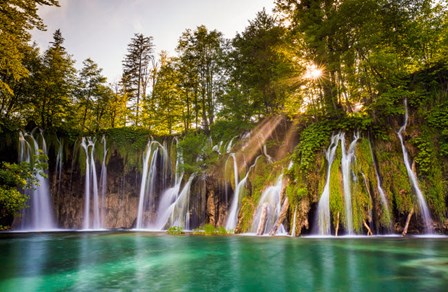 Europe, Croatia, Plitvice Lakes National Park Waterfall Landscape by Jaynes Gallery / Danita Delimont art print