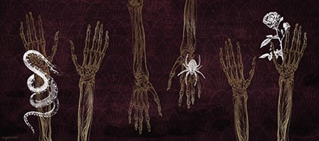 Skeleton Hands by Kyra Brown art print