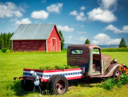 Barn and Truck by Dennis Frates art print