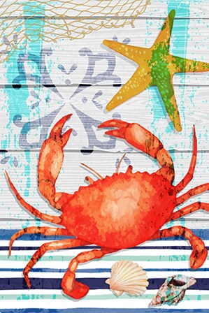 New England Crab by ND Art &amp; Design art print