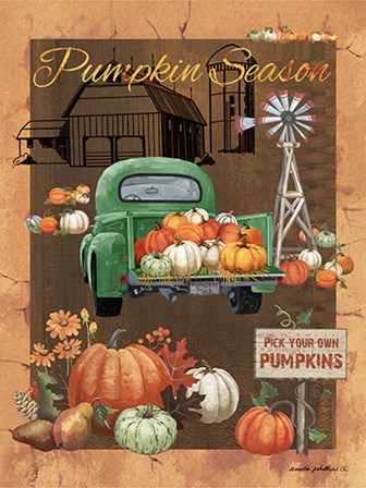 Pumpkin Season VI by Anita Phillips art print