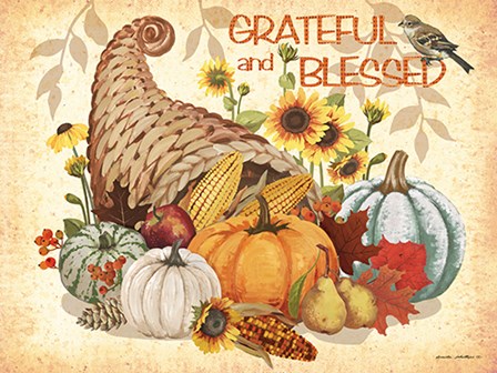 Grateful and Blessed by Anita Phillips art print