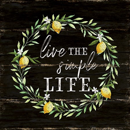 Live the Simple Life by Jennifer Pugh art print