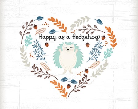 Happy as a Hedgehog by Jennifer Pugh art print