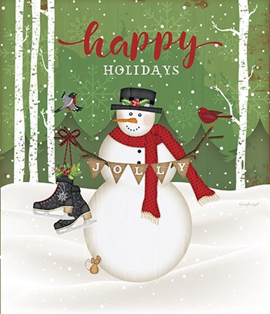 Jolly Happy Holidays by Jennifer Pugh art print