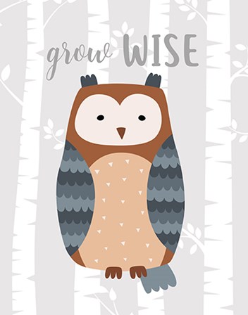 Grow Wise Owl by Tamara Robinson art print