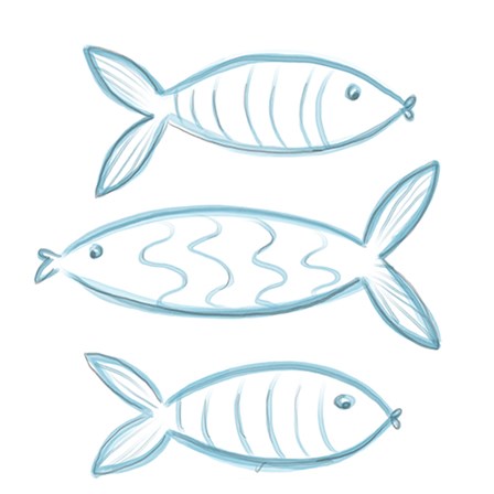3 Fish by Anne Seay art print