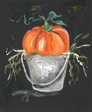 Pumpkin in a Bucket by Molly Susan Strong art print