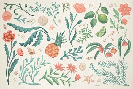 Seaside Botanical I by Janelle Penner art print