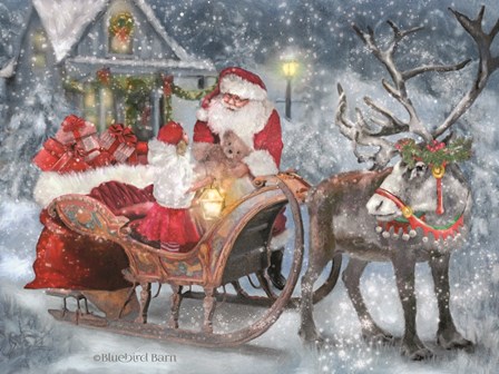 Santa&#39;s Little Helper by Bluebird Barn art print