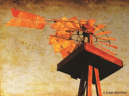 Chip&#39;s Windmill II by Kari Brooks art print