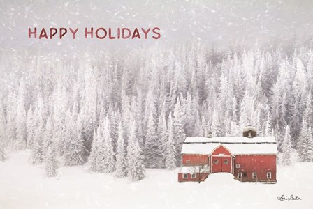Snowy Forest Happy Holidays by Lori Deiter art print