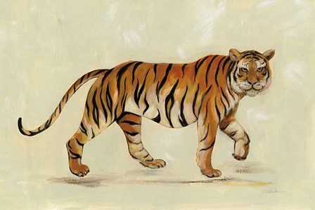 Walking Tiger by Silvia Vassileva art print