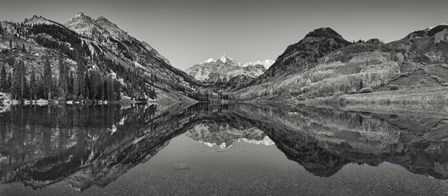 Reflection Of Mountains In A Lake, Maroon Bells, Aspen, Colorado by Panoramic Images art print