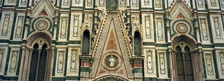 Low Angle View Of Details Of A Cathedral, Duomo Santa Maria Del Fiore, Florence, Italy by Panoramic Images art print