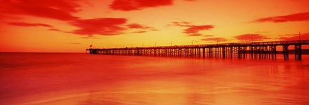 Pier In The Pacific Ocean At Dusk, Ventura Pier, California by Panoramic Images art print