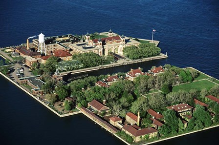 New York Ny Aerial Of Ellis Island by Panoramic Images art print