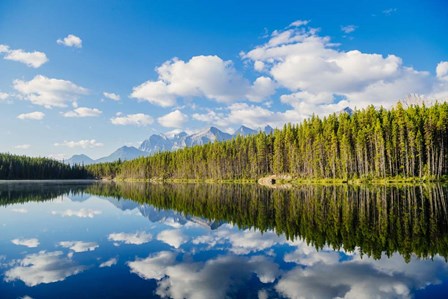 Scenic Landscape Reflecting In Lake At Banff National Park, Alberta, Canada by Panoramic Images art print