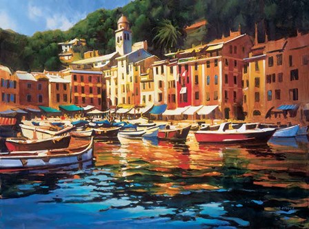 Portofino Colors by Michael O&#39;toole art print